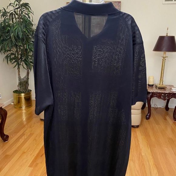Saint Lorenzo Knit Collard Black Polo Shirt 3X - Picture 6 of 7